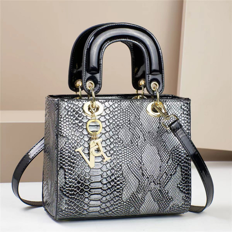 Bolsa de mano pequeña fragancia patrón de lagarto textura de peinado de gran capacidad Dai Fei bags de mensajero de un solo hombro