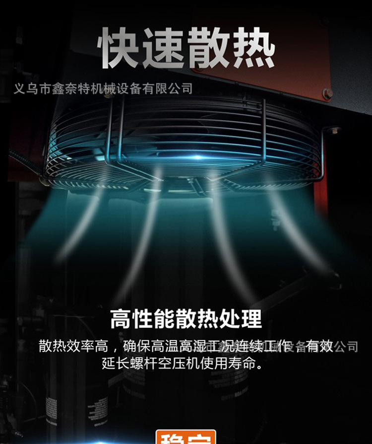 Permanent magnet variable frequency screw-type industrial-grade air compressor 7.5kw11kw15KW energy-saving screw air pump