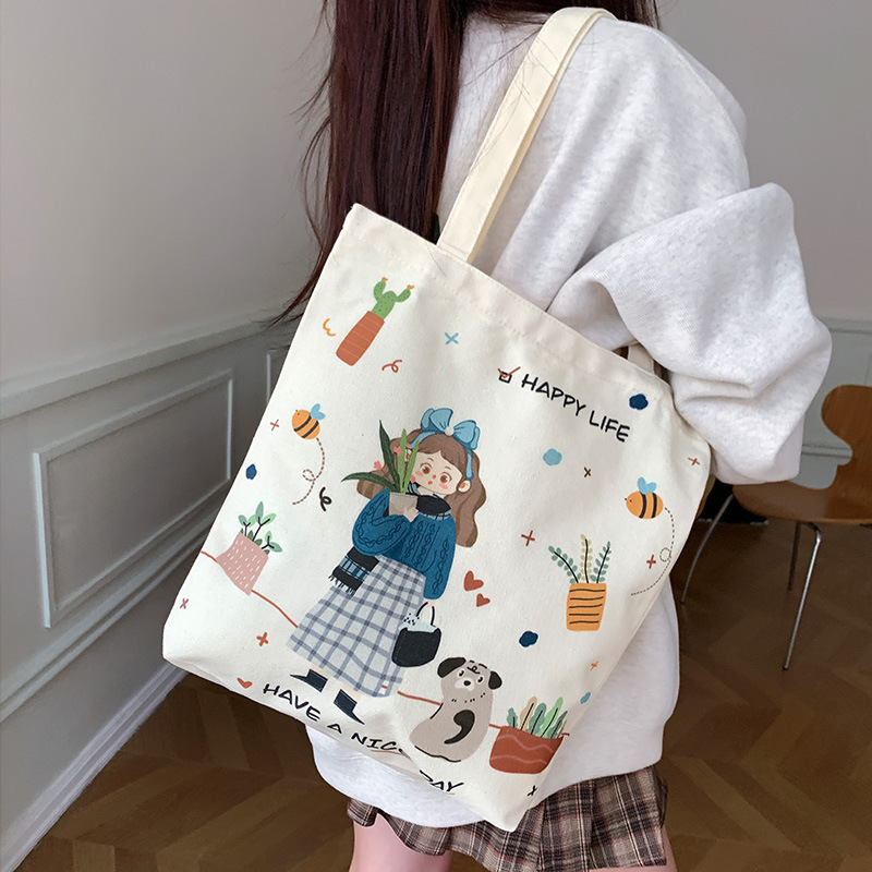 Manufacturer Wholesale Fashion Canvas Bag Women's Large Capacity Shoulder Bag 2025 New Student Tutoring Bag Korean Style Book Bag Manufacturer Wholesale Fashion Canvas Bag Women's Large Capacity Shoulder Bag 2025 New Student Tutoring Bag Korean Style Book Bag
