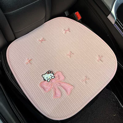 seasons, cute KT cat single-piece car Universal seat cover - all-season-usebowknot-cat-pink-starry-sky-front-seat-cushion-single-piece-no-specifications