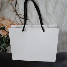 服装店手提袋子定制LOGO高档女装荔枝纹纸袋定做购物包装礼品袋