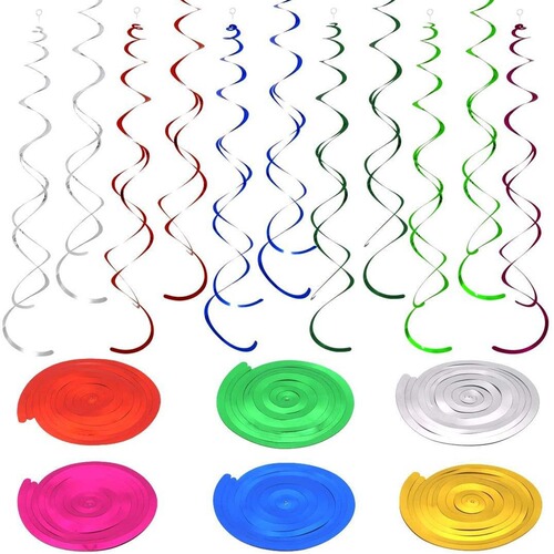 New Year decoration PVC spiral pendant birthday party decoration props wedding venue layout spiral pendant wholesale