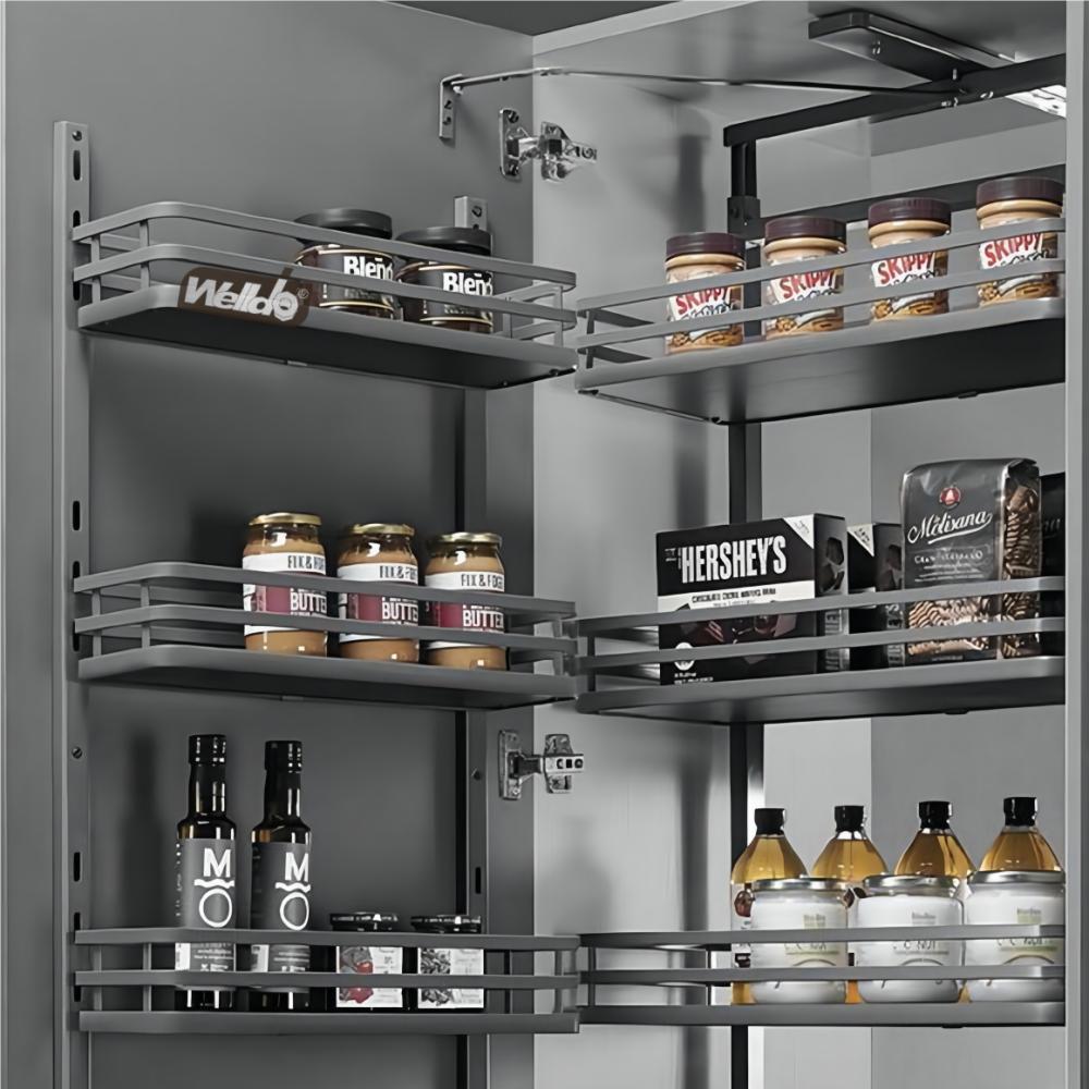 Welldo纬东 厨房高柜多层大怪物拉篮橱柜开门式多层联动收纳拉篮