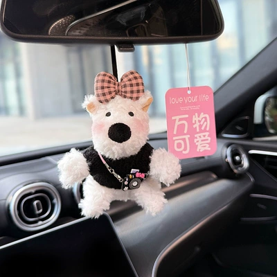 2025 New Car Hanging West Car hanging - camera-checkered-black-sweater-west-highland-car-hanging-powder-fragrance-tablets