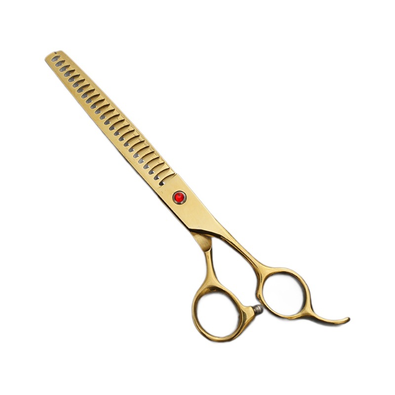 Tijeras de belleza para mascotas artefacto de corte de cabello tijeras profesionales de hueso de pescado oso de peluche corte de pelo de perro tijeras profesionales de dientes delgados