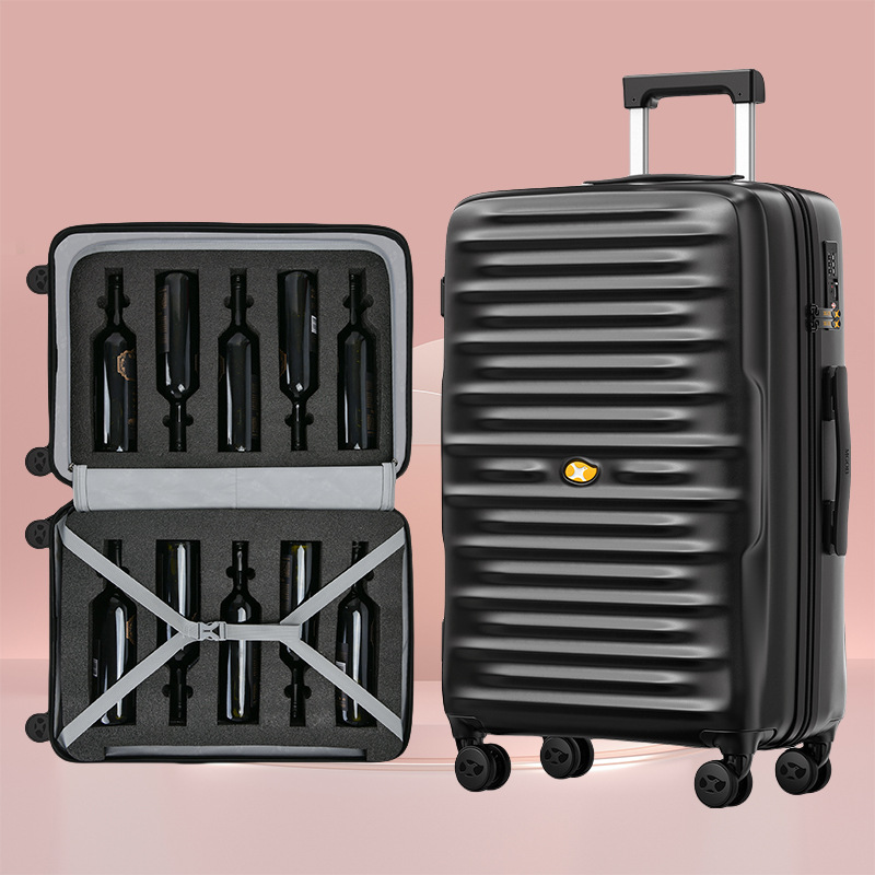 Vali đựng rượu xách tay 20 inch cao cấp dung tích lớn — Màu đen chi tiết 5