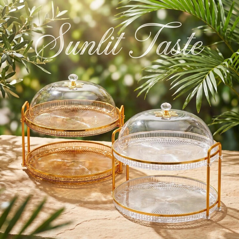 Light Luxury and High-End Cake Plate for Home Use, Parties, Weddings, with a Beautiful Appearance for Dried Fruits, Snacks, and Desserts, Exquisite Double-Layer Cake Plate Light Luxury and High-End Cake Plate for Home Use, Parties, Weddings, with a Beautiful Appearance for Dried Fruits, Snacks, and Desserts, Exquisite Double-Layer Cake Plate