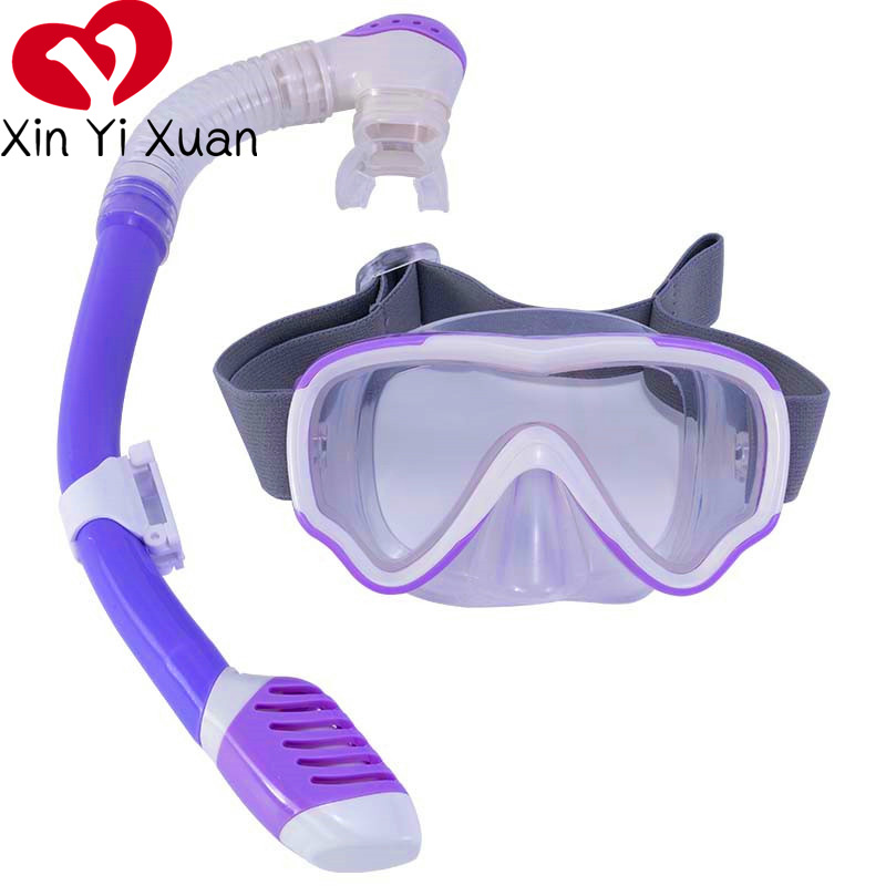 Kids Glasses suit Snorkel Snorkeling PC silica gel Cloth bag Wearing Full dry Diving glasses