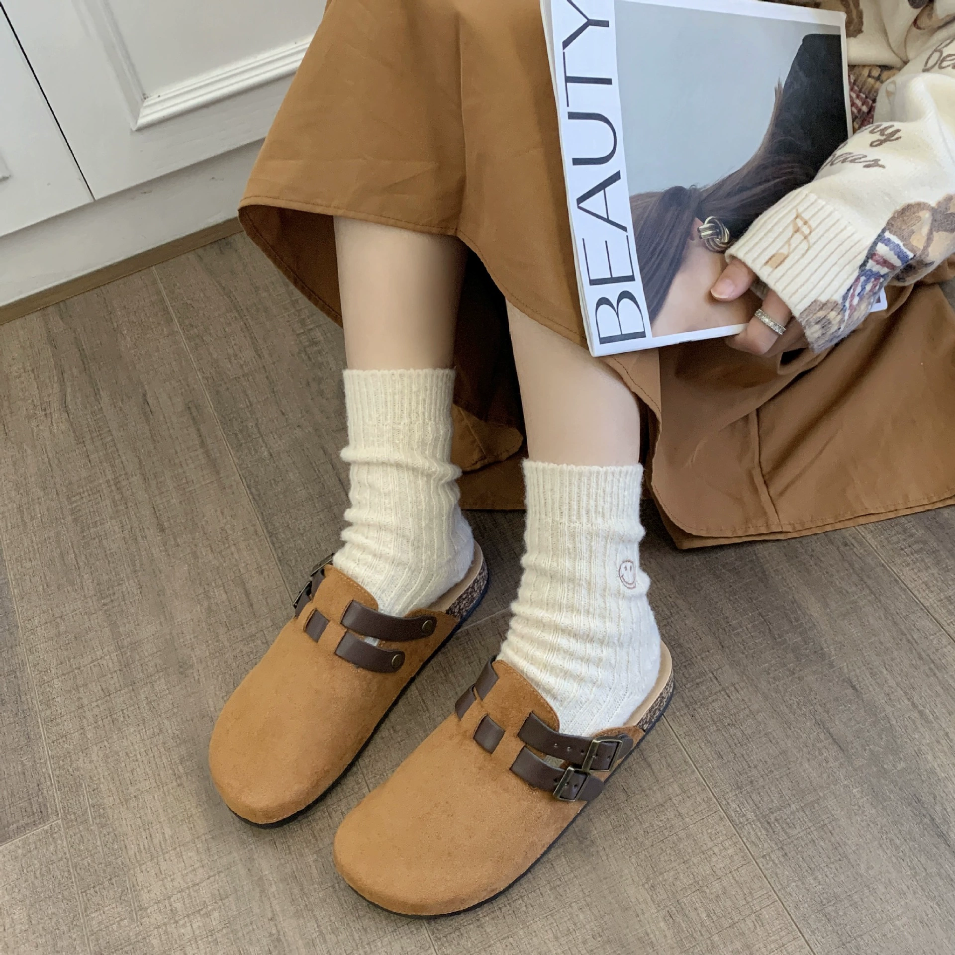 Новые двухстовые ботинки Биркеншток с полуподпорой свод Foot arch support для внешней торговли модная универсальная женская ленивые сандалии
