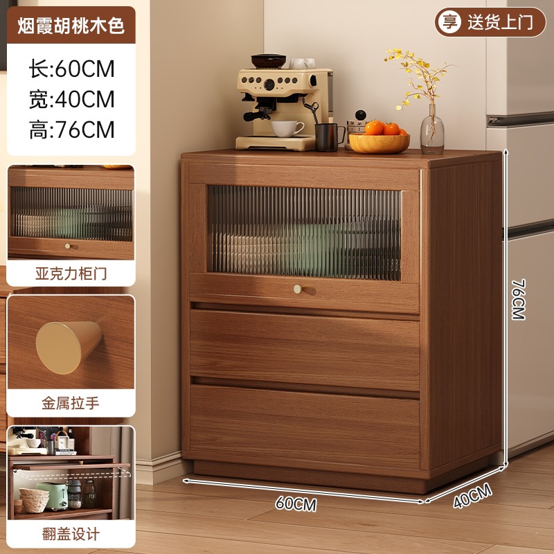 Fábrica directa de madera sólida gabinete de comedor 2026 nuevo gabinete de café doméstico de la sala de estar tronco de madera viento gabinete de té esquina