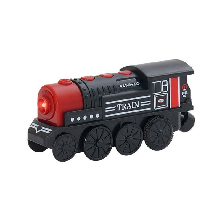 Tren de madera para niños Simulación de riel de madera Tren eléctrico Juego de madera de haya Regalo Compatible con Thomas Toys Puzzle Set Rail