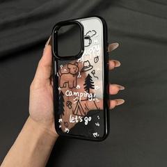 露营小狗适用苹果16promax全包防摔手机壳16简约iPhone15保护14