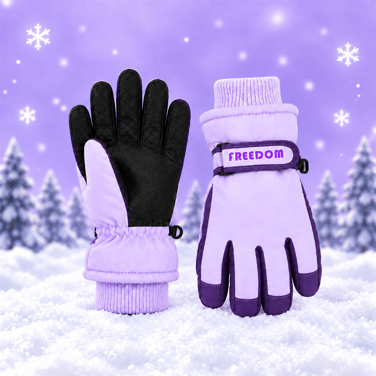 Niños de 3 - 12 años de edad en invierno, guantes de pantalla táctil a prueba de frío a prueba de agua a prueba de viento, antideslizante y caliente para esquiar y jugar con seda image 10