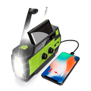 Outdoor Emergency Radio Hand-Cranked Amazon Multi-Function Flashlight Radio Solar Portable Fm