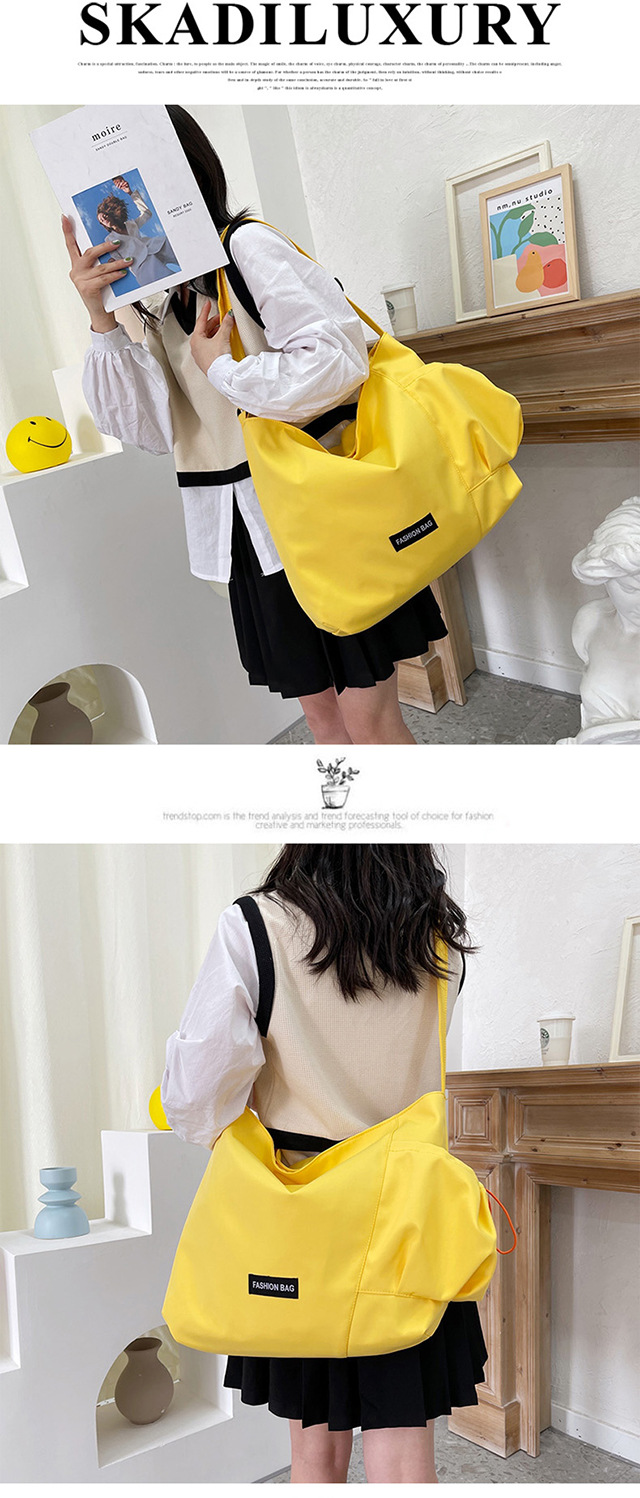 Korean-style canvas bag crossbody bag, women's backpack, simple and versatile, new trendy class bag, large-capacity student single-shoulder crossbody bag undefined