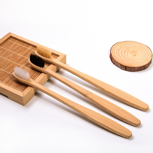 Amazon cross-border exclusive manufacturer bamboo toothbrush wholesale non-disposable wooden toothbrush bamboo handle bamboo B&B LOGO
