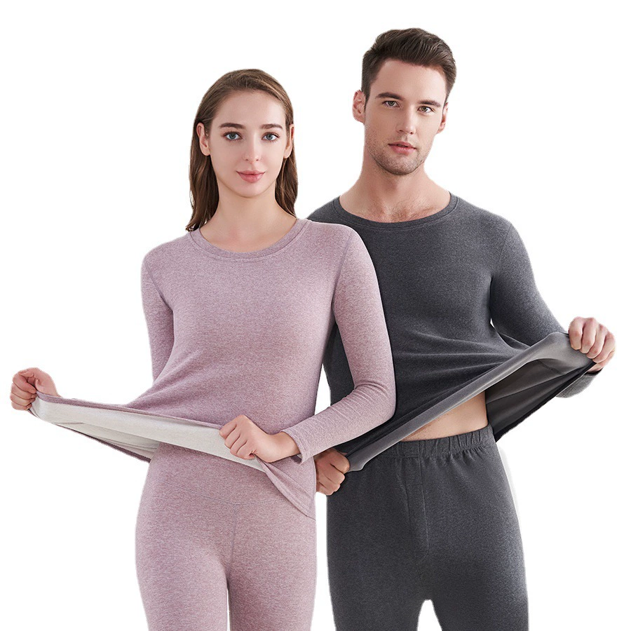Woolen silk keep warm set, base body-friendly thermal underwear