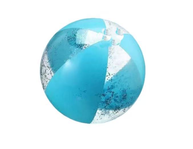 PVC rojo neto transparente jugando en el agua, accesorios de decoración fotográfica, playa al aire libre para niños, bola de lentejuelas inflable Bobo