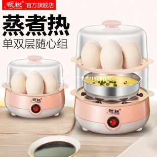 Egg Cooker with Automatic Power-Off, Small Household Appliance for One Person Dormitory, Multifunctional Steamed Egg Custard Breakfast Maker, Mini