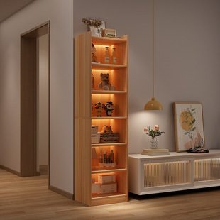Bookshelf shelf floor multi-layer storage rack living room narrow household shelf desk simple children's small bookcase