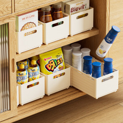 Adjustable Storage Box for Cabinets, Desktop, and Drawers: Rectangular Organizer for Snacks, Sundries, and Small Items