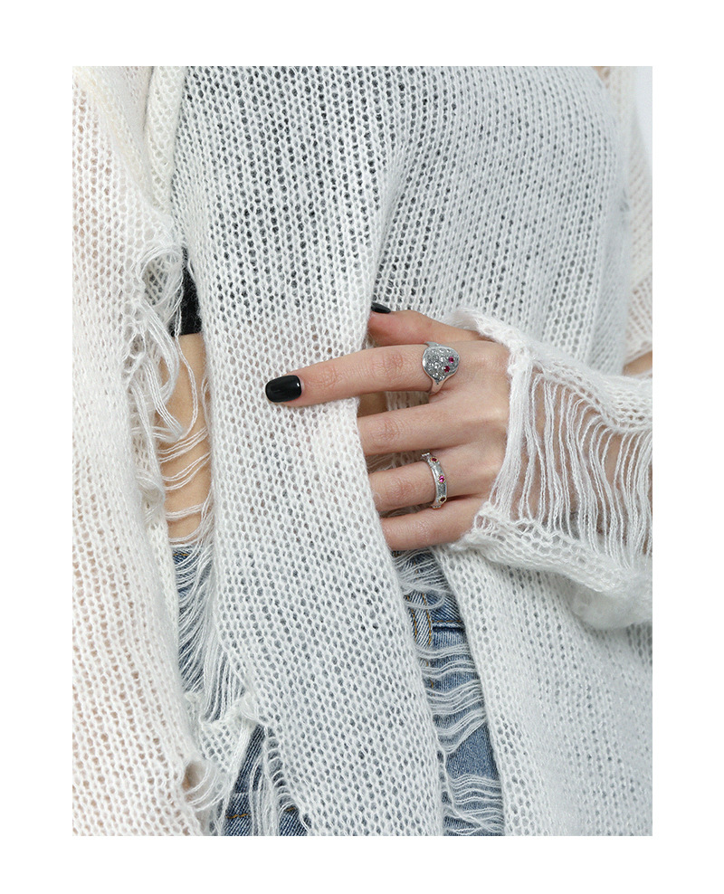 Fashion Geometric Sterling Silver Plating Zircon Open Ring