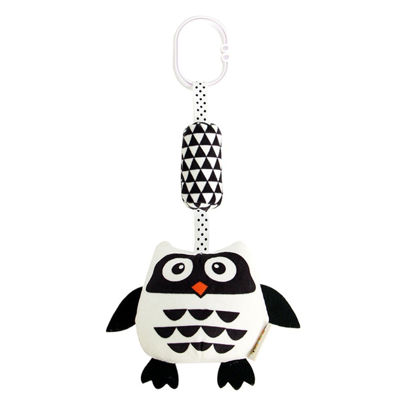 2021 estilo animal blanco y negro carillones de viento bebé juguete colgante recién nacido estimulación visual carro carillones de viento en stock