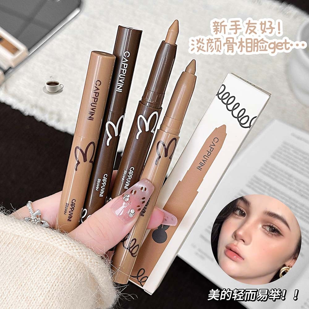 Cappuvini Natural 3D Contouring Pen, Delicate and Silky Nose Shadow and Jawline Contouring, Affordable Makeup Product