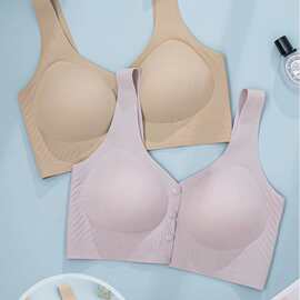 婷婷8013#前开扣全固定轻薄花瓣杯L-5XL亲肤舒适妈妈文胸批发特卖