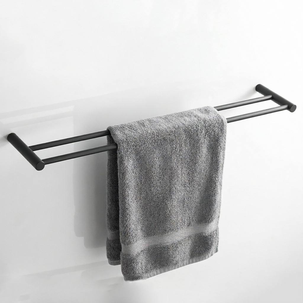 Estante de toallas de baño 304 barra de toallas de acero inoxidable baño baño estante de toallas frías pared moderna y simple image 27