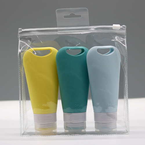 Creative silicone partition bottle travel bottle set bottle storage shampoo silicone bottle squeeze bottle Amazon silicone supply
