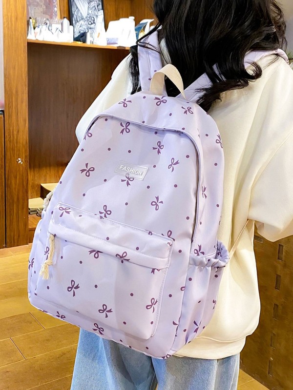 学生スクールバッグ新しい大容量バックパック学生クラススクールバッグバックパック弓旅行キャンパススタイルバックパック|undefined