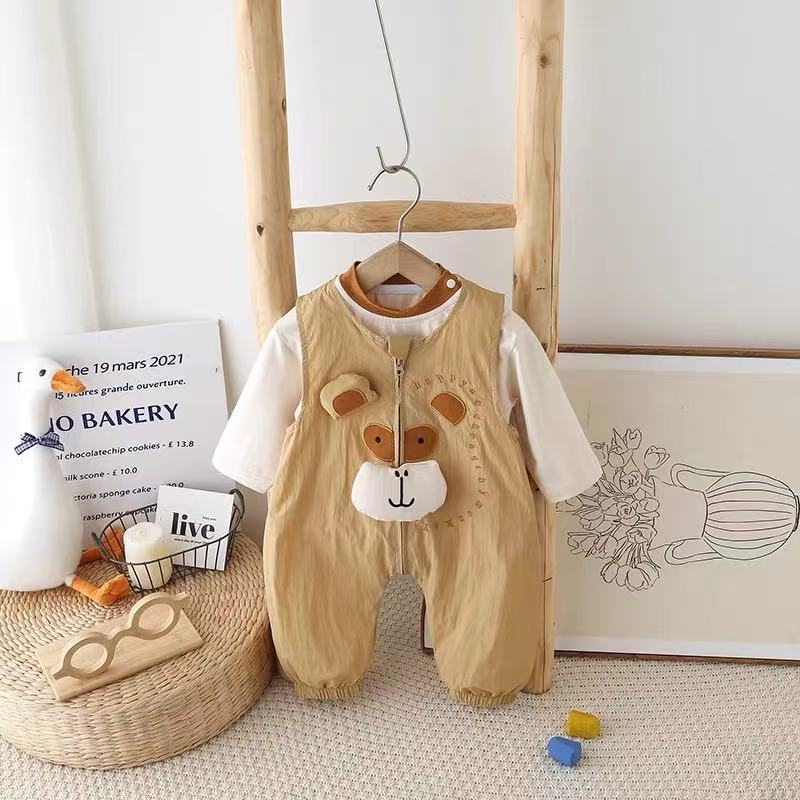 Primavera nueva ropa para bebés y niños pequeños, estilo occidental para niños, ropa de escalada de moda, hombres y mujeres, bebés, ropa de mono linda