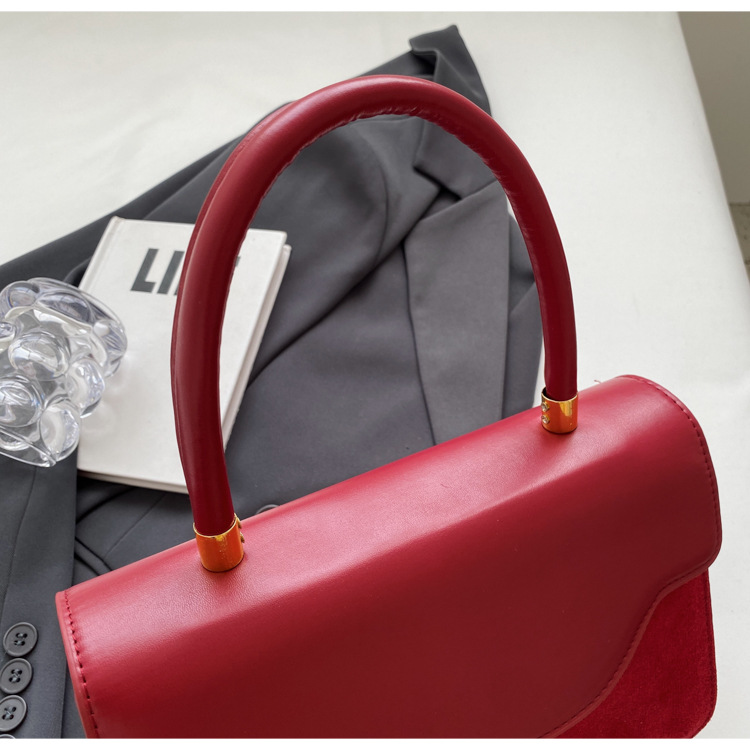 Borsa a tracolla in velluto rosso retro piccola borsa a mano sposa_voghion.com
