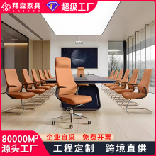 办公室高管经理高背真皮大班椅皮质舒适工作旋转酒店会议室弓形椅