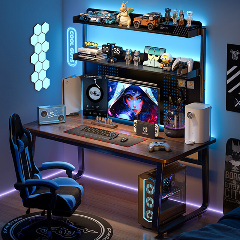 Mesa de computadora de escritorio de madera de nuez mesa de deportes electrónicos dormitorio escritorio casero escritorio escritorio escritorio escritorio de escritorio escritorio