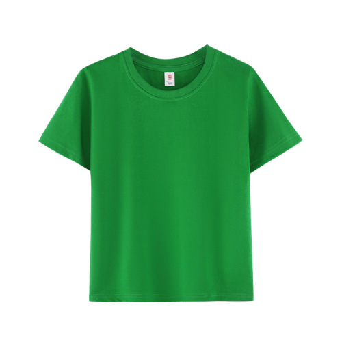 Children's Spring Outing Short-Sleeve T-Shirt Heavyweight Pure Cotton Solid Color Kindergarten Class Uniform Activity Group Wear Sweatproof Quick-Dry Casual