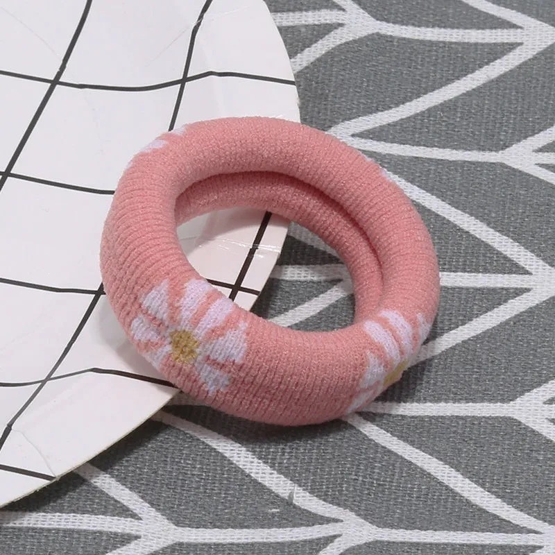 Moda nueva versión coreana de alta elasticidad sin costuras toallas anillo bola cabeza simple anillo de cabello cuerda de cabeza gruesa cuerda de cabeza grande