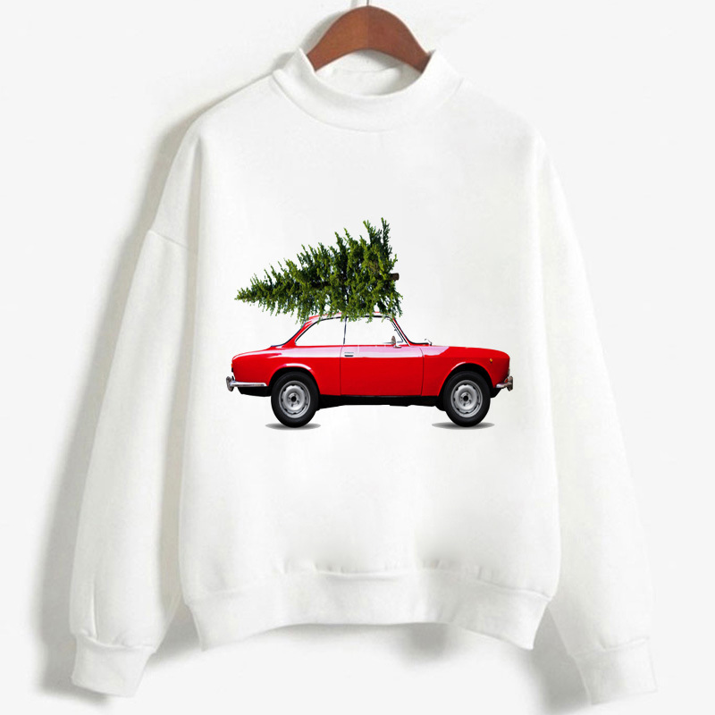Christmas car print high neck long sleeve sweatshirt wholesale Nihaostyles clothing vendor NSXPF71700