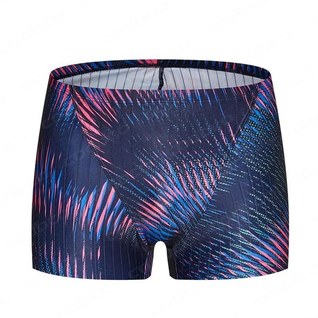 Men's Printed Sports Training Swimsuit Swimming Trunks Beach Tights Shorts Quick-Drying Surfing Pants