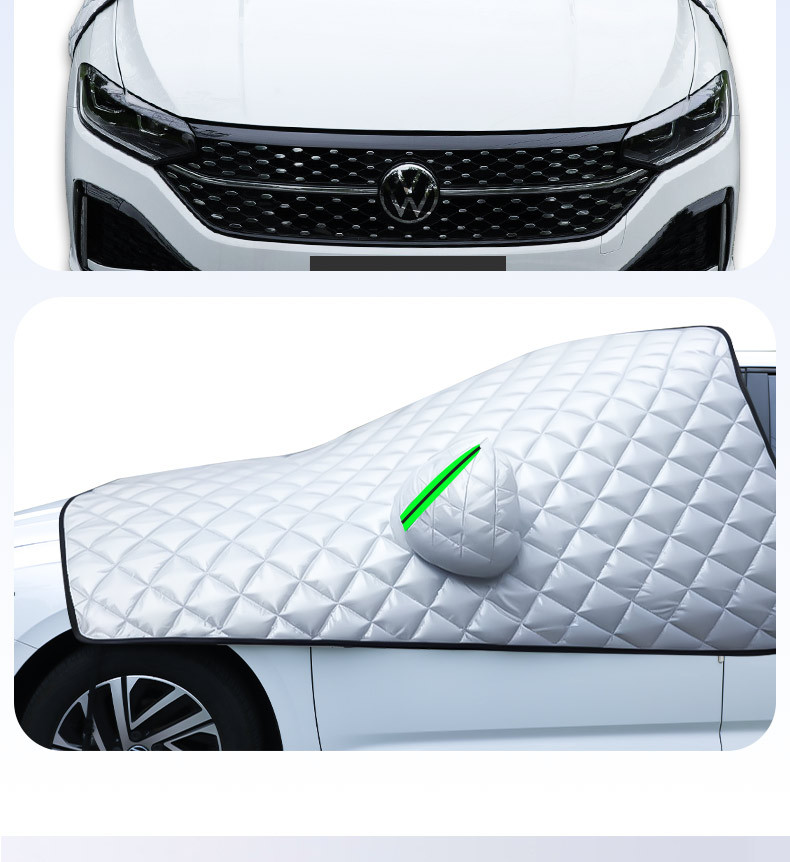 Car Front Windshield Snow Cover Glass Frost-Proof Anti-Freeze Anti-Snow Half Car Cover Cloth Winter Thickened Car Cover for Winter