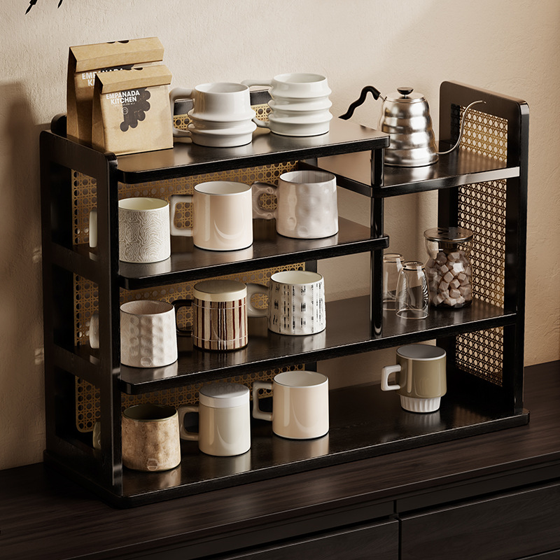 Multi-Layer Storage Rack Tea Cup Mug Cup Holder Simple Style Storage Rack Home Living Room Kitchen Desktop Storage Rack