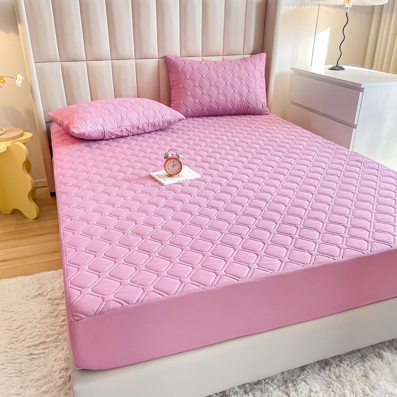 Comercio exterior fittedsheets impermeable colcha acolchada colcha al por mayor cubierta protectora del hotel cepillado cubierta de polvo aislamiento de orina