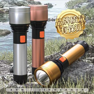 Led Strong Light Flashlight Household Lithium Battery Large Capacity Lighting Emergency Light Outdoor Camping Style Flashlight Blt1028