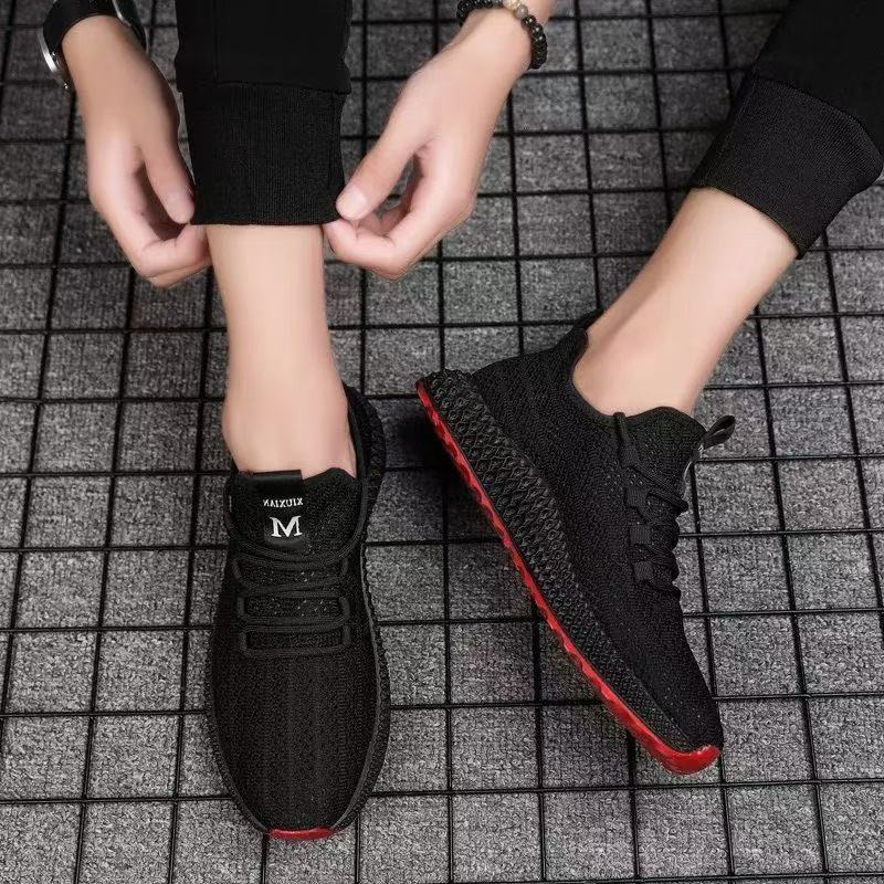 Zapatos de hombre 2025 verano hueco sandalias transpirables malla deportes ocio antideslizante correr malla grande zapatos de moda perezosos hombres