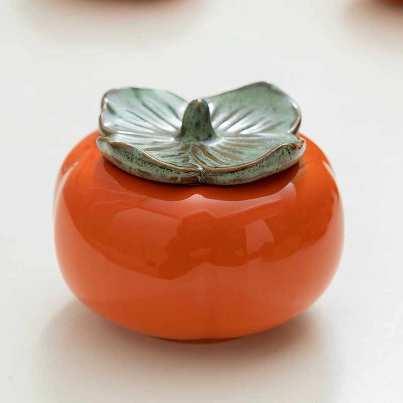 Сегмент чай persimmon (Ruyi Ceramics) — 200 мл, ручная запечатывающаяся керамическая банка
