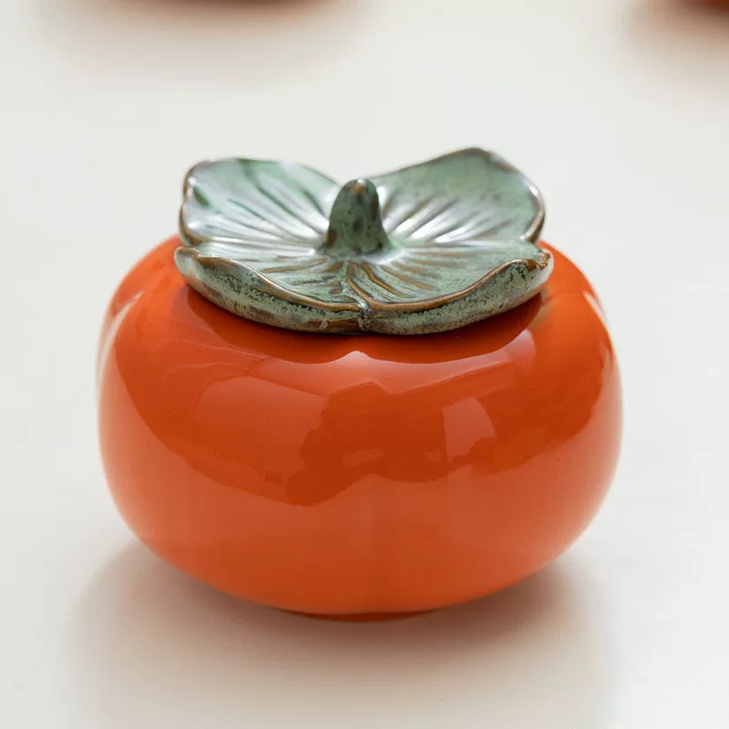 Сегмент чай persimmon (Ruyi Ceramics) — 200 мл, ручная запечатывающаяся керамическая банка