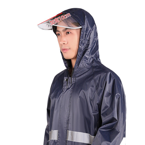 Adult Full Oxford Cloth Raincoat Outdoor Cycling Electric Bike Motorcycle Dedicated One-Piece Waterproof Rain Jacket Wholesale