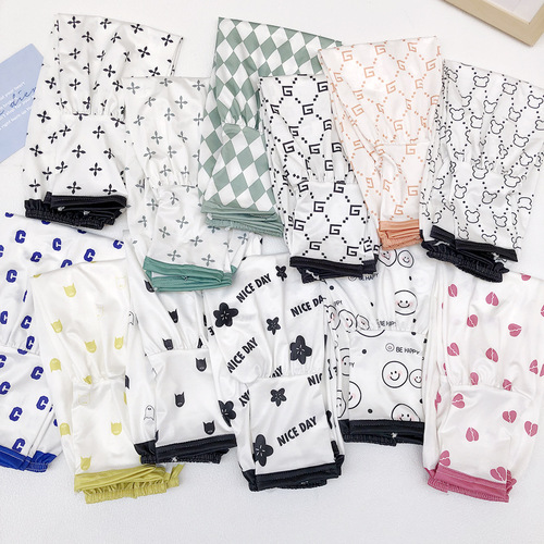 Hollywood celebrity-inspired loose ice sleeves for women, summer UV protection, slimming ice silk sleeve covers, plus-size UV-blocking lantern sleeves