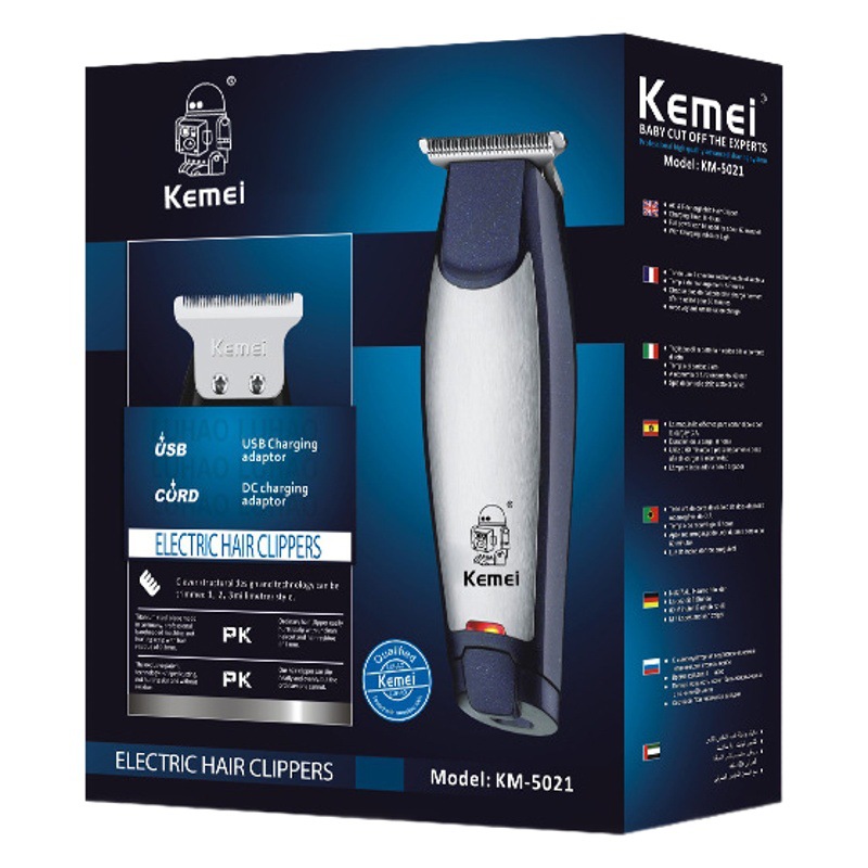 Cortadora de Pelo Eléctrica Kemei, Recortadora de Pelo, Cortadora Eléctrica Silenciosa para el Hogar, Modelo KM-5021